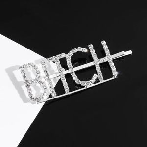 Rhinstone hairclip letter